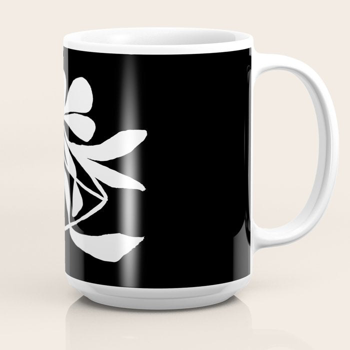 Tulip Fossil In Black  Coffee Mug Gallery Image 2