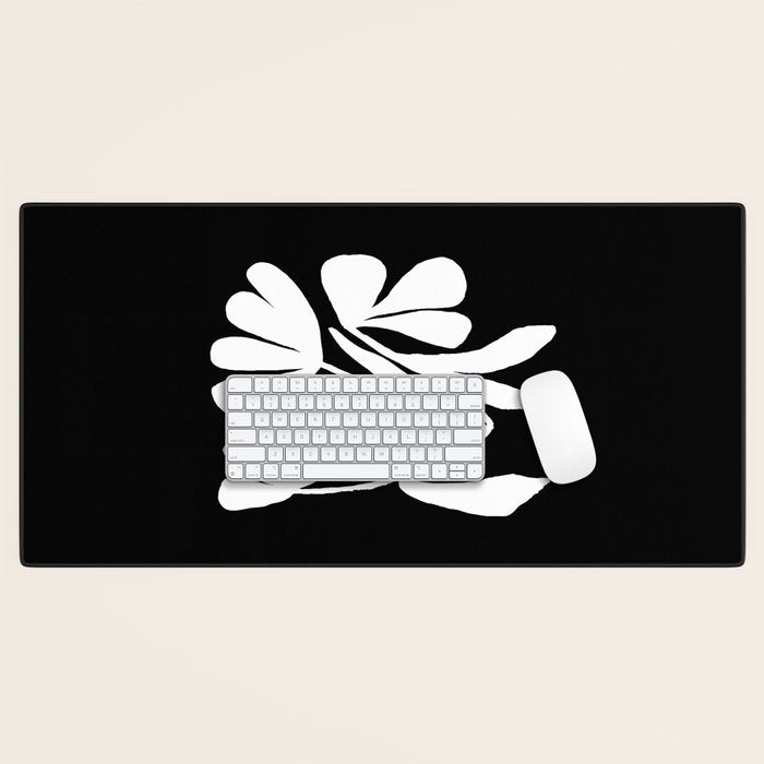 Tulip Fossil In Black  Desk Mat Gallery Image 1