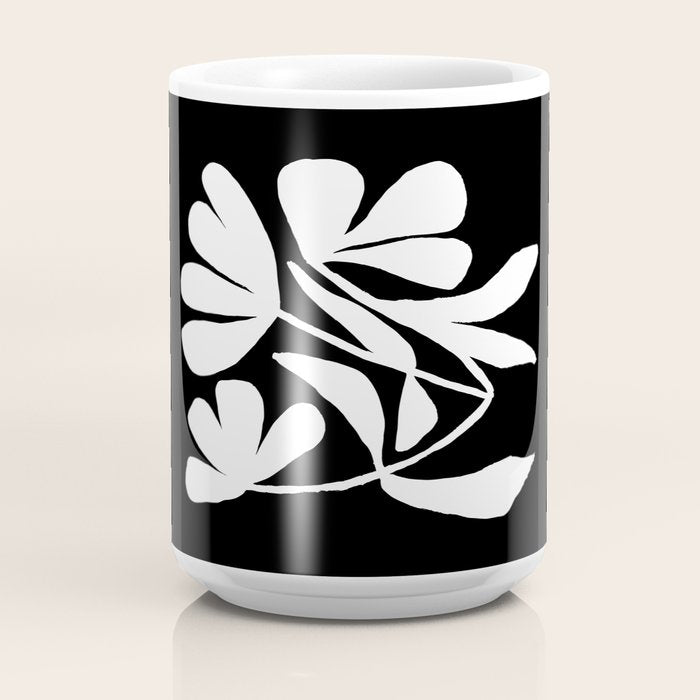 Tulip Fossil In Black  Coffee Mug Gallery Image 4