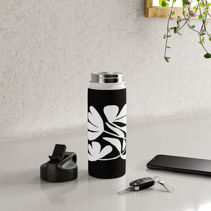 Tulip Fossil In Black  Water Bottle Gallery Image 4