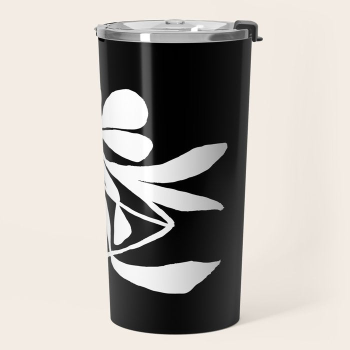 Tulip Fossil In Black  Travel Mug Gallery Image 2