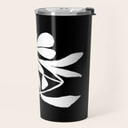 Tulip Fossil In Black  Travel Mug Gallery Image 2