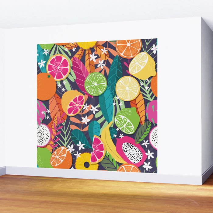 Tropical fruit pattern 03 Wall Mural Gallery Image 2