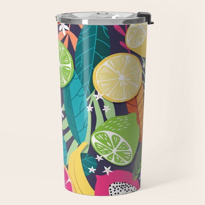 Tropical fruit pattern 03 Travel Mug Gallery Image 2