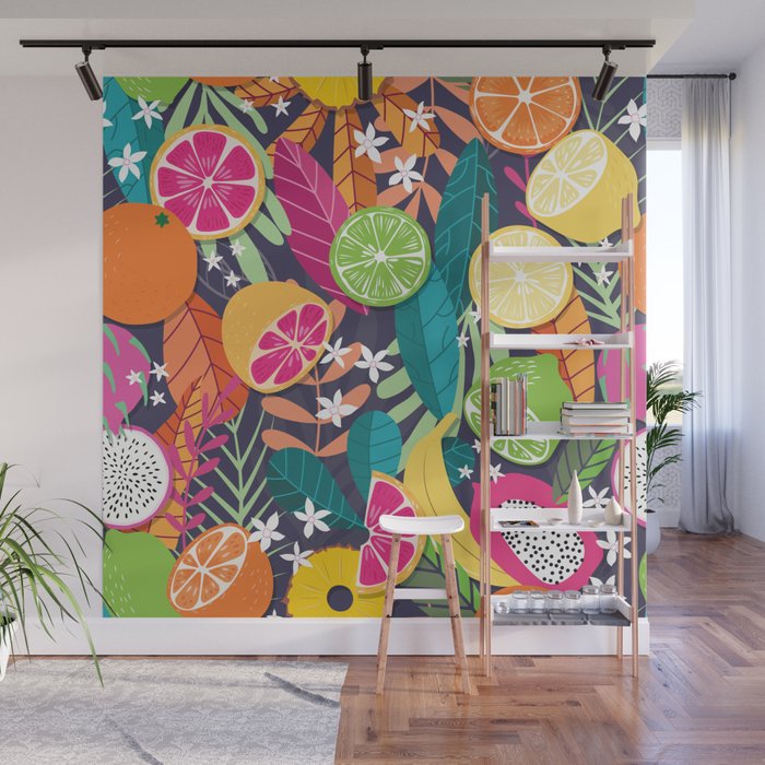 Tropical fruit pattern 03 Wall Mural Gallery Image 1
