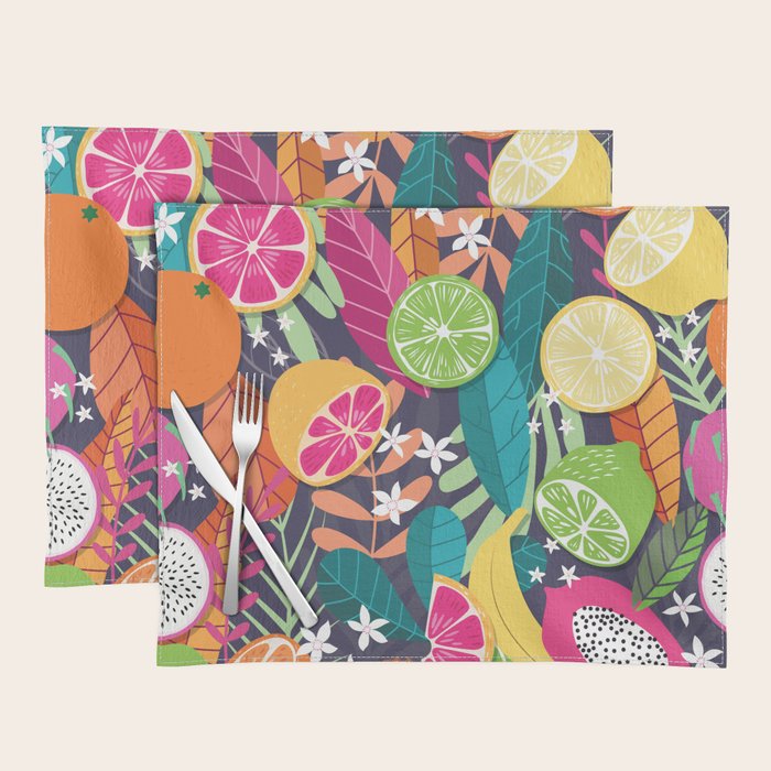 Tropical fruit pattern 03 Placemat Gallery Image 1