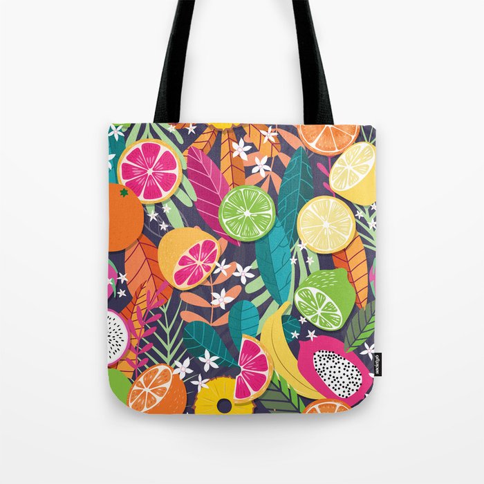 Tropical fruit pattern 03 Tote Bag Gallery Image 1