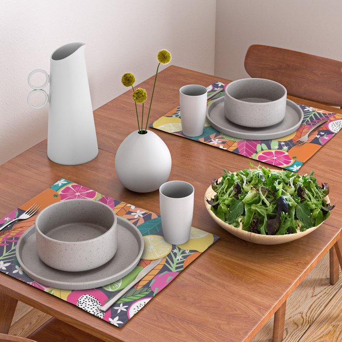 Tropical fruit pattern 03 Placemat Gallery Image 2