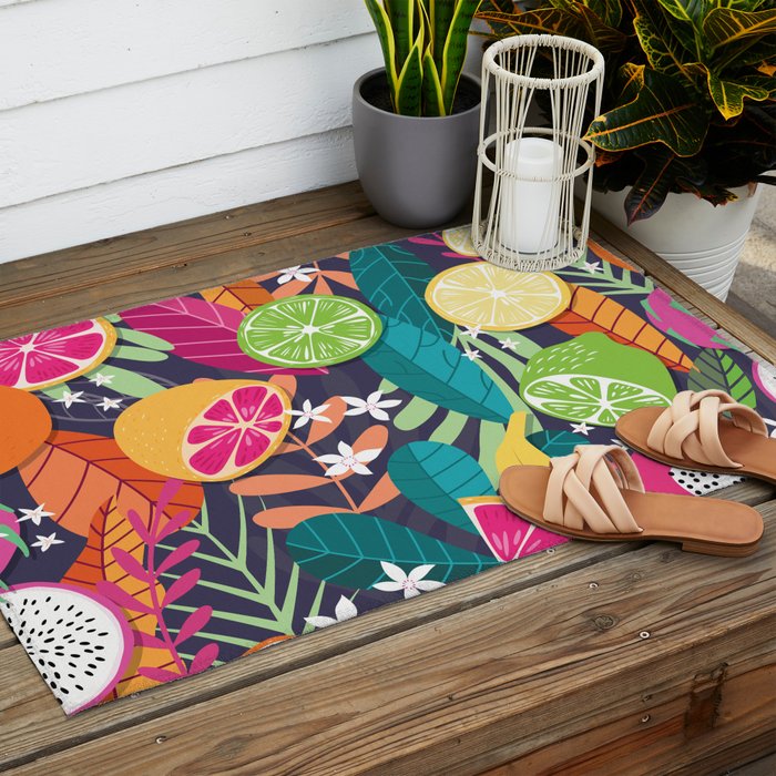Tropical fruit pattern 03 Outdoor Rug Gallery Image 2