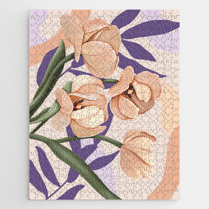 Large pink flowers MP3 Jigsaw Puzzle Gallery Image 1