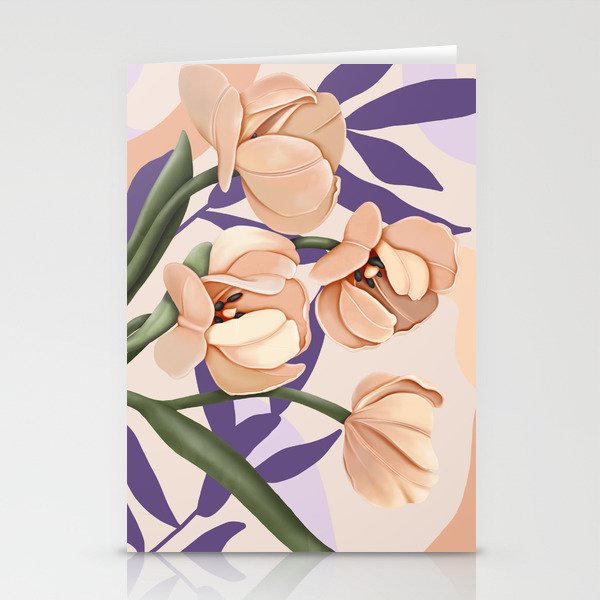 Large pink flowers MP3 Stationery Card Gallery Image 2
