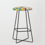 Travel poster woman on the Amalfi coast Italy Stool Gallery Image 1