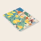 Travel poster woman on the Amalfi coast Italy Notebook Gallery Image 3