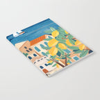 Travel poster woman on the Amalfi coast Italy Notebook Gallery Image 2
