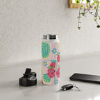 Sweet Strawberry Plant Friends in Red & Pink Water Bottle Gallery Image 4