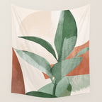 Modern Abstract Art Plant 3 Wall Tapestry Gallery Image 4