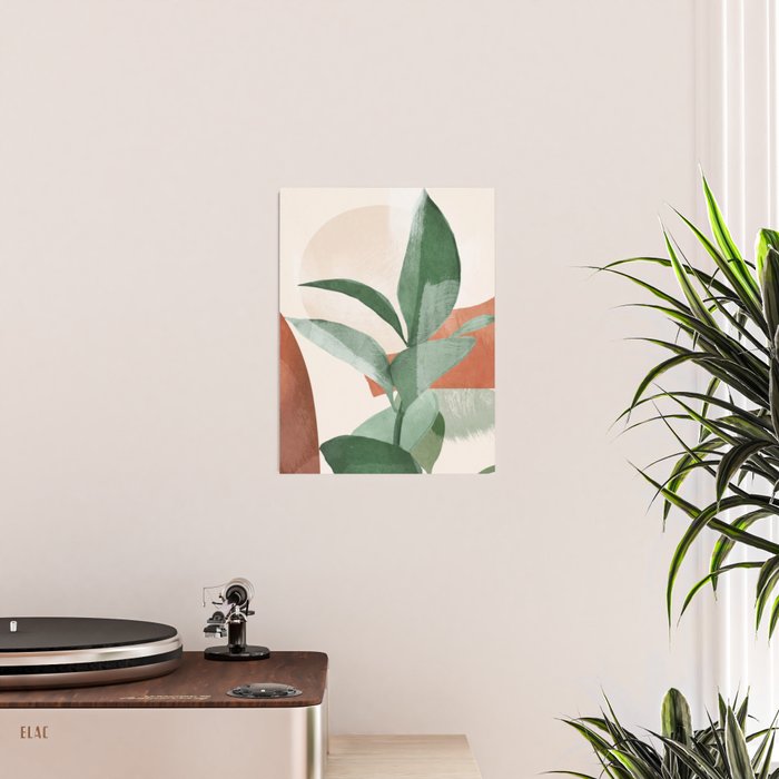 Modern Abstract Art Plant 3 Poster Gallery Image 2