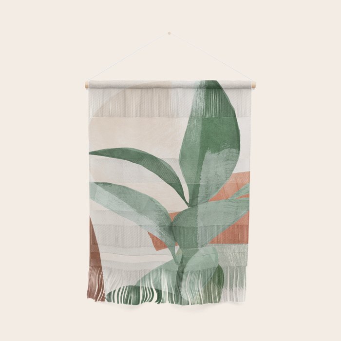 Modern Abstract Art Plant 3 Wall Hanging Gallery Image 1