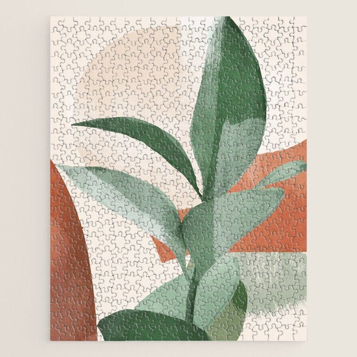 Modern Abstract Art Plant 3 Jigsaw Puzzle Gallery Image 1