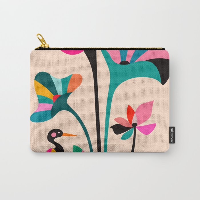 Modern Lotus Carry All Pouch Gallery Image 1