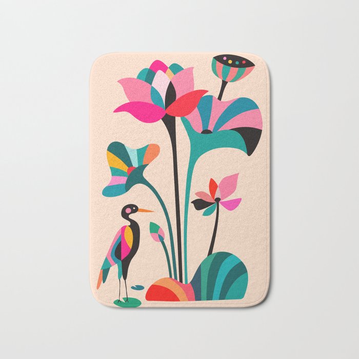 Modern Lotus Bath Mat Gallery Image 1