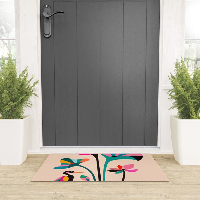 Modern Lotus Welcome Mat Gallery Image 3