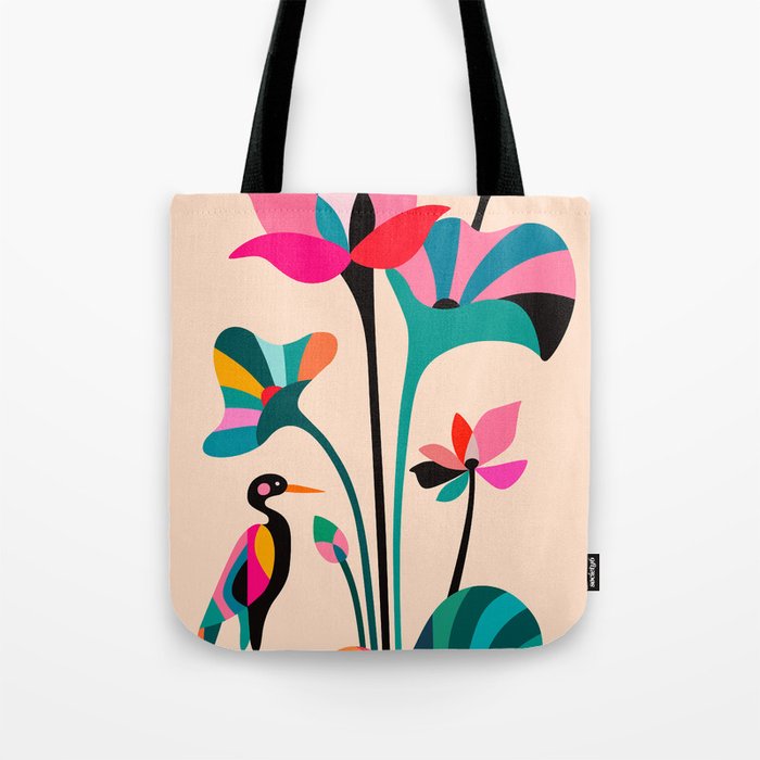 Modern Lotus Tote Bag Gallery Image 1