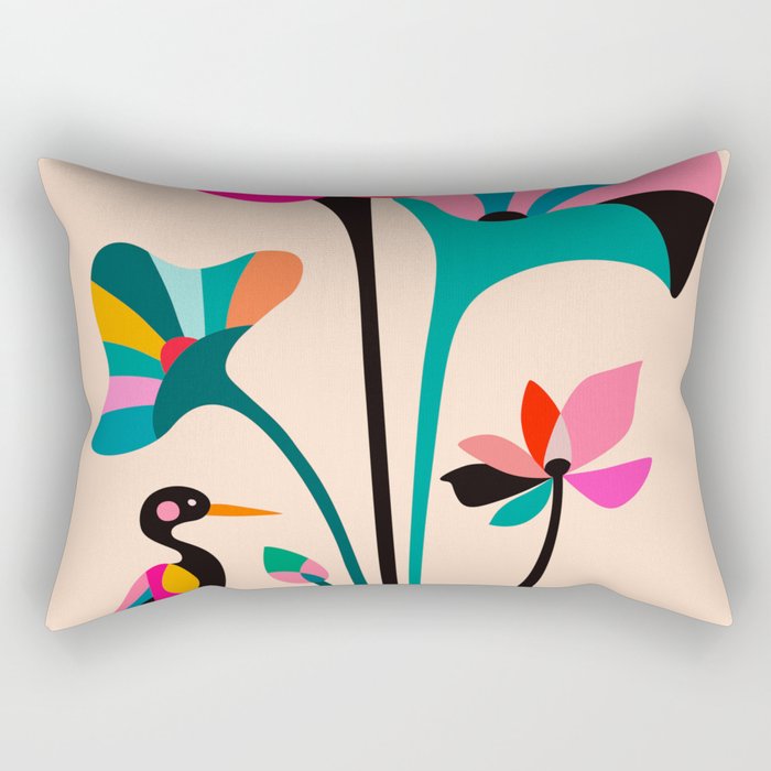 Modern Lotus Rectangular Pillow Gallery Image 2