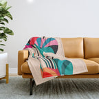 Modern Lotus Throw Blanket Gallery Image 1