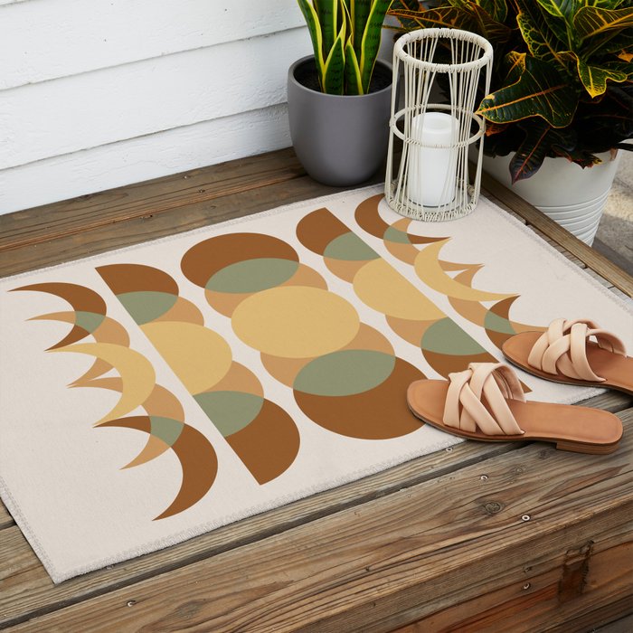 Moon Phases Abstract XIV Outdoor Rug Gallery Image 2