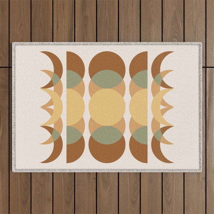 Moon Phases Abstract XIV Outdoor Rug Gallery Image 1