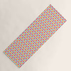 Modern colorful artistic teal pink orange easter eggs pattern Yoga Mat Gallery Image 1