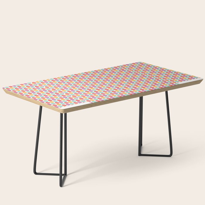 Modern colorful artistic teal pink orange easter eggs pattern Coffee Table Gallery Image 1