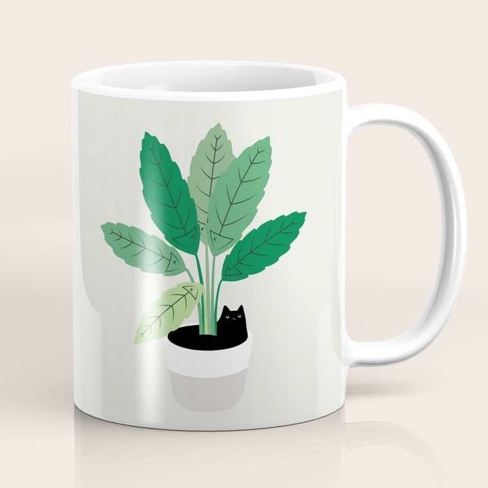 Cat and Plant 28: Something Fishy Coffee Mug Gallery Image 1