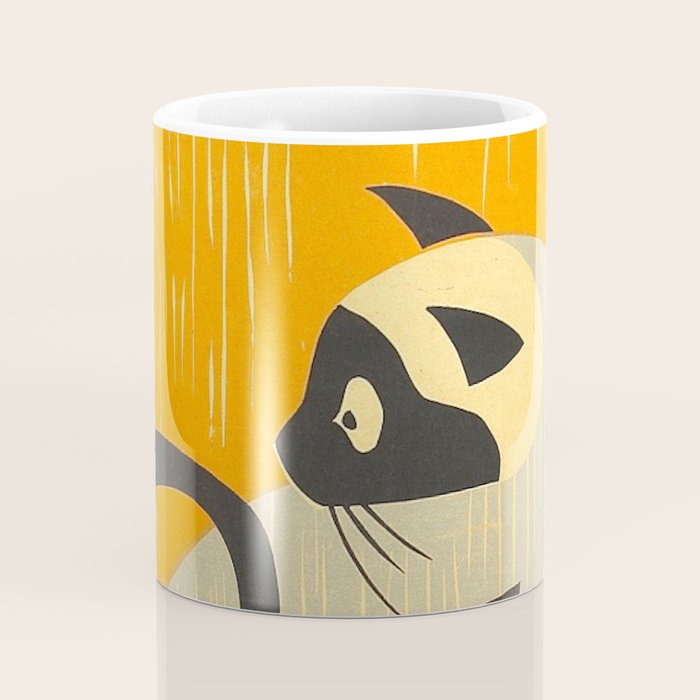 Asai Kiyoshi Japanese Woodblock Siamese Cat Midcounty Modern Art Coffee Mug Gallery Image 4