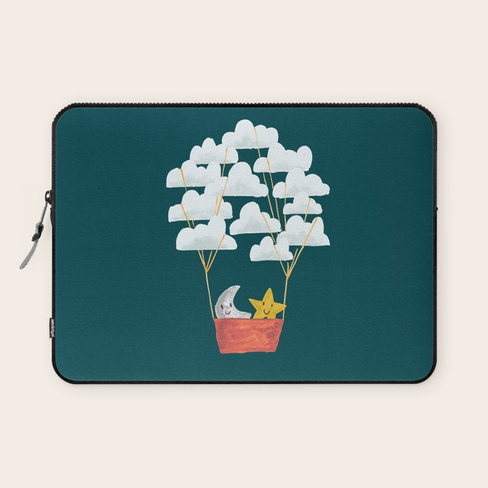 Hot cloud baloon - moon and star Laptop Sleeve Gallery Image 1