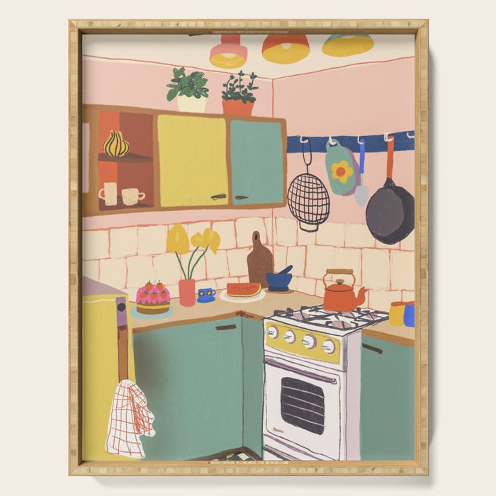 Retro kitchen Serving Tray Gallery Image 1