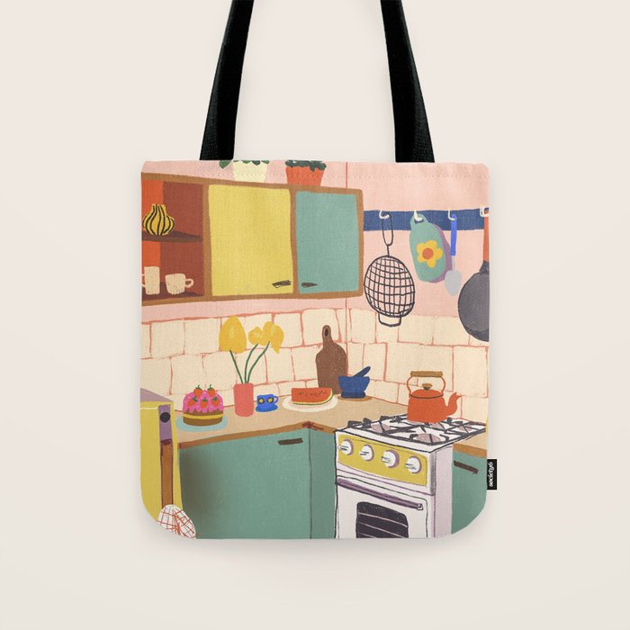 Retro kitchen Tote Bag Gallery Image 1