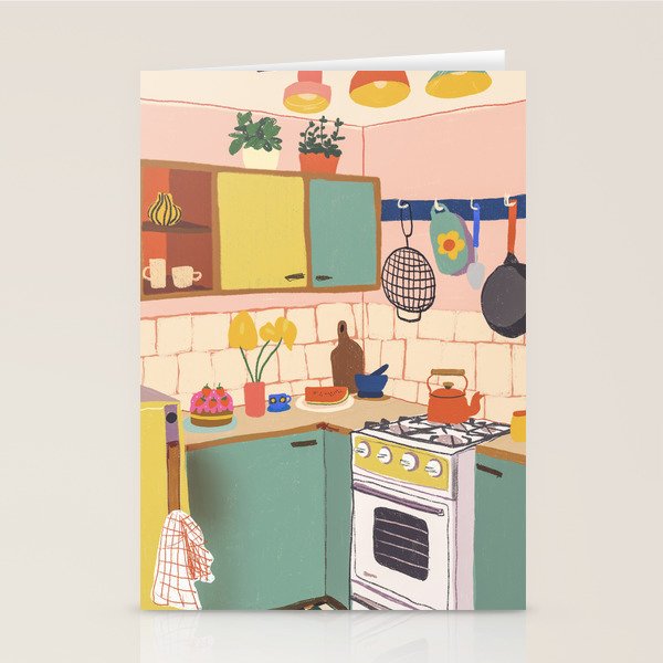 Retro kitchen Stationery Card Gallery Image 1