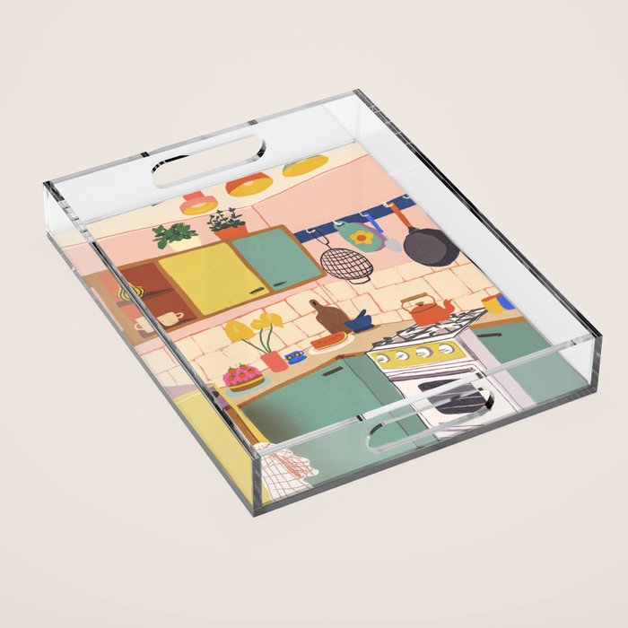 Retro kitchen Acrylic Tray Gallery Image 1