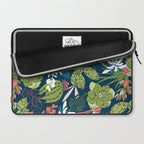 Succulent Garden Navy Laptop Sleeve Gallery Image 2