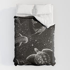 Cosmic Ocean (Black Version) Comforter Gallery Image 6