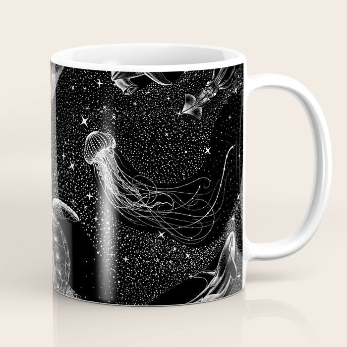 Cosmic Ocean (Black Version) Coffee Mug Gallery Image 1