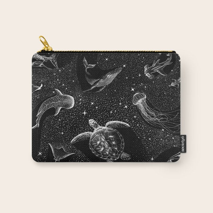 Cosmic Ocean (Black Version) Carry All Pouch Gallery Image 1