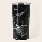 Cosmic Ocean (Black Version) Travel Mug Gallery Image 1