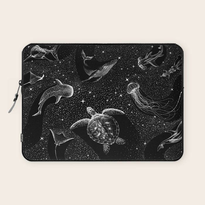Cosmic Ocean (Black Version) Laptop Sleeve Gallery Image 1