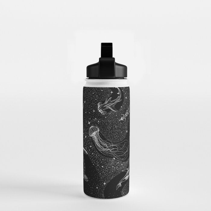 Cosmic Ocean (Black Version) Water Bottle Gallery Image 2