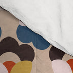 Mod Retro Floral Geometry in Navy Brown and Gold Comforter Gallery Image 4