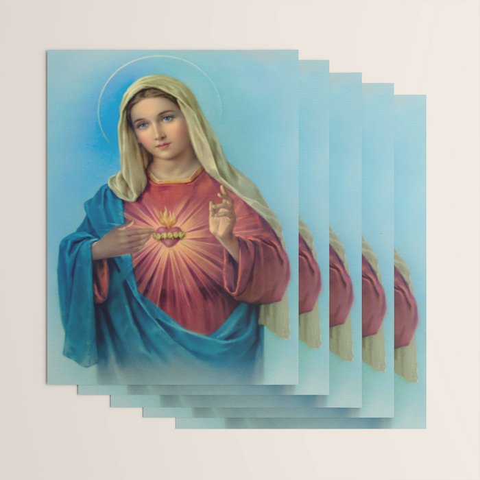 Immaculate Heart Of Mary Wrapping Paper Gallery Image 3