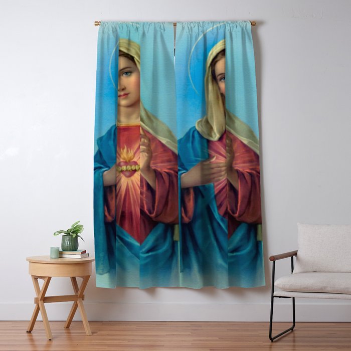 Immaculate Heart Of Mary Window Curtain Gallery Image 1